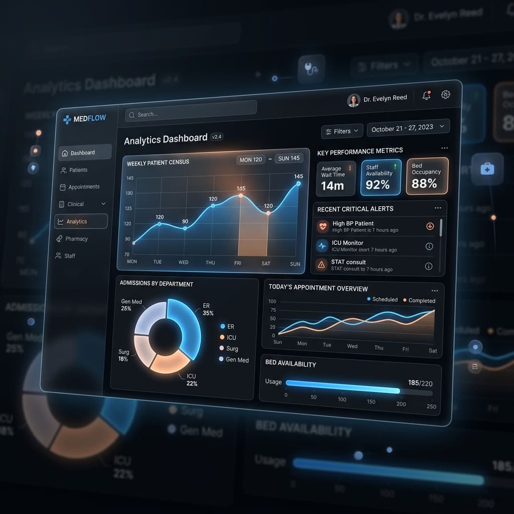 Healthcare platform hero mockup